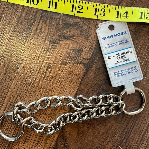 Sprenger Dog Chain Slip Collar 26” and Throw Chain.  2 Items. - Picture 2 of 12